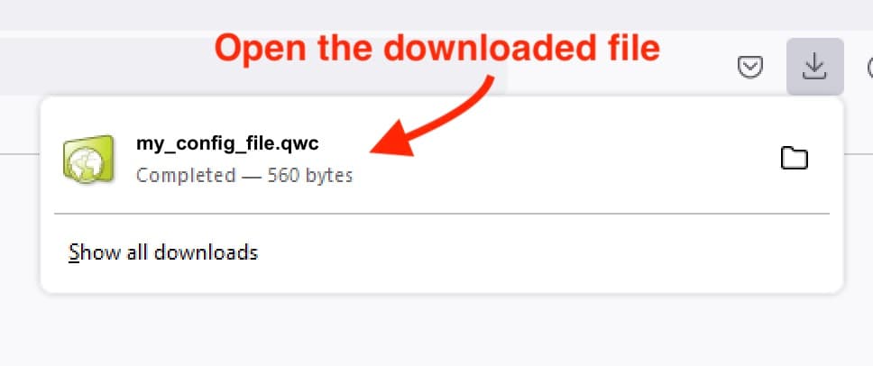 Open the downloaded file